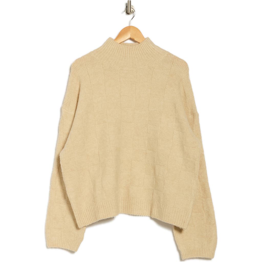 Frnch Bella Mock Neck Sweater In Brown