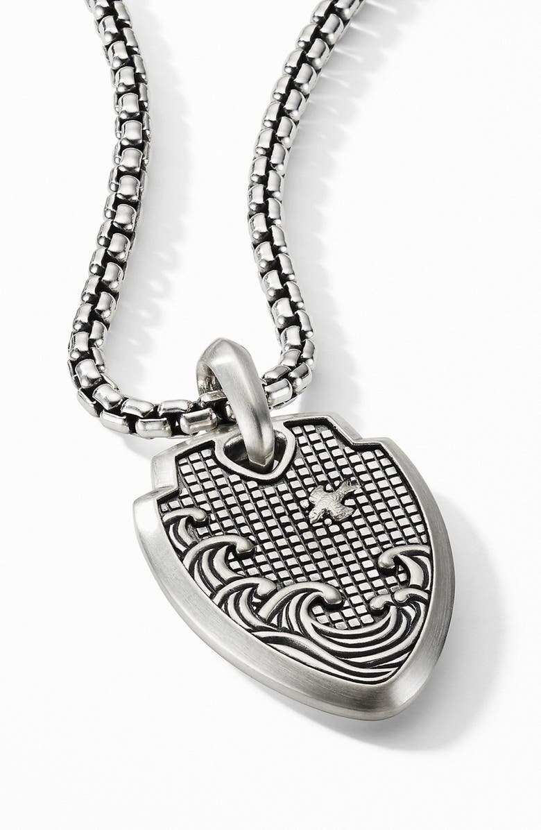 David Yurman Waves Shield Pendant, Alternate, color, 