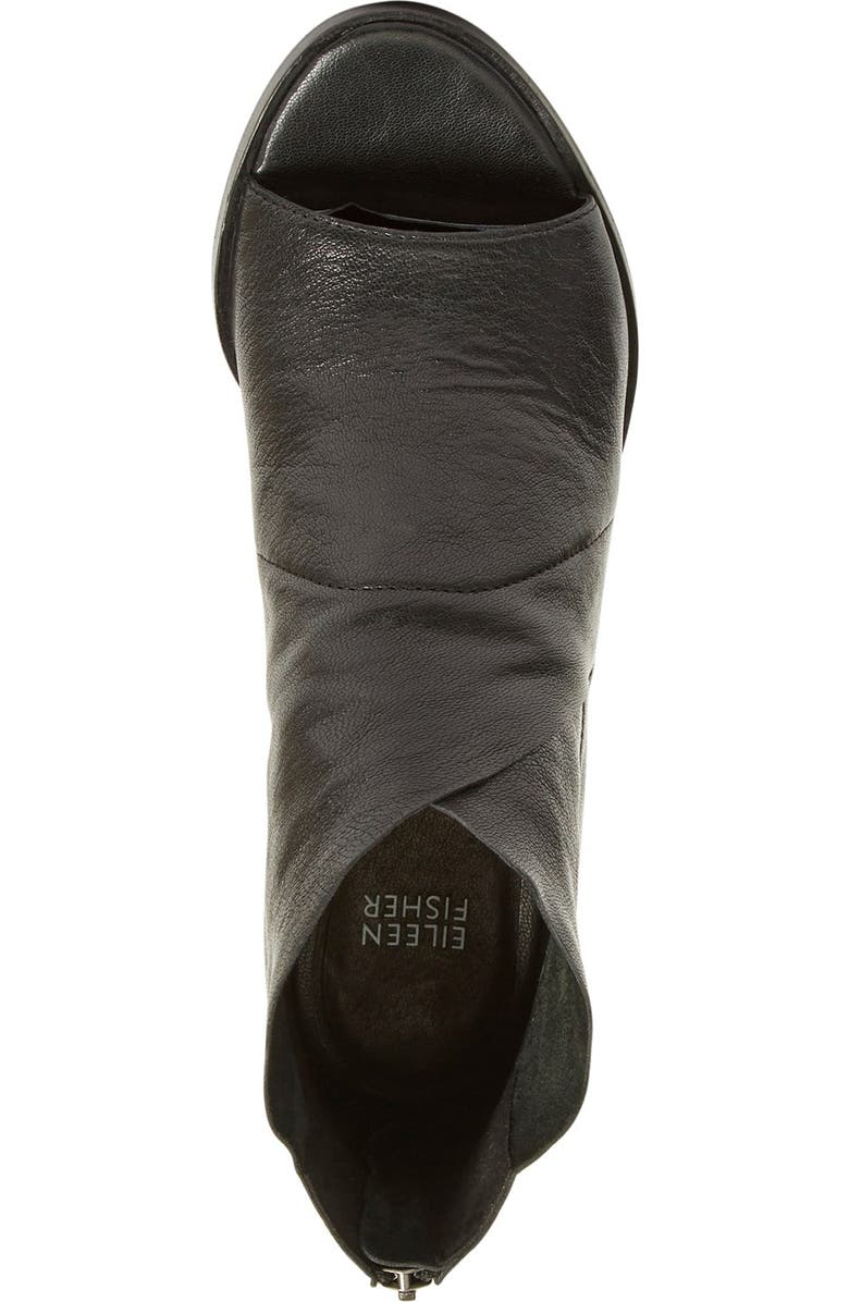Eileen Fisher 'Ink' Open Toe Block Heel Bootie, Alternate, color,