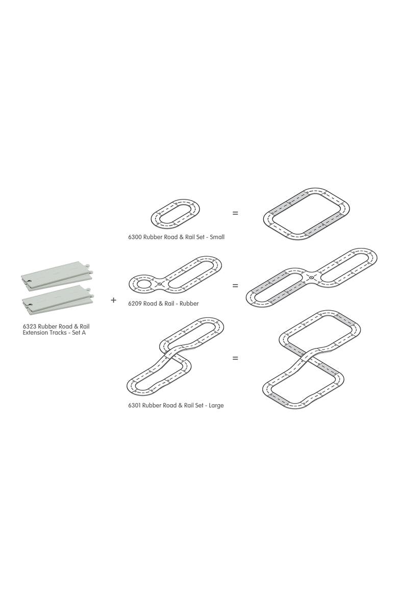 Rubber Road & Rail Extension Tracks, Alternate, color, WHITE