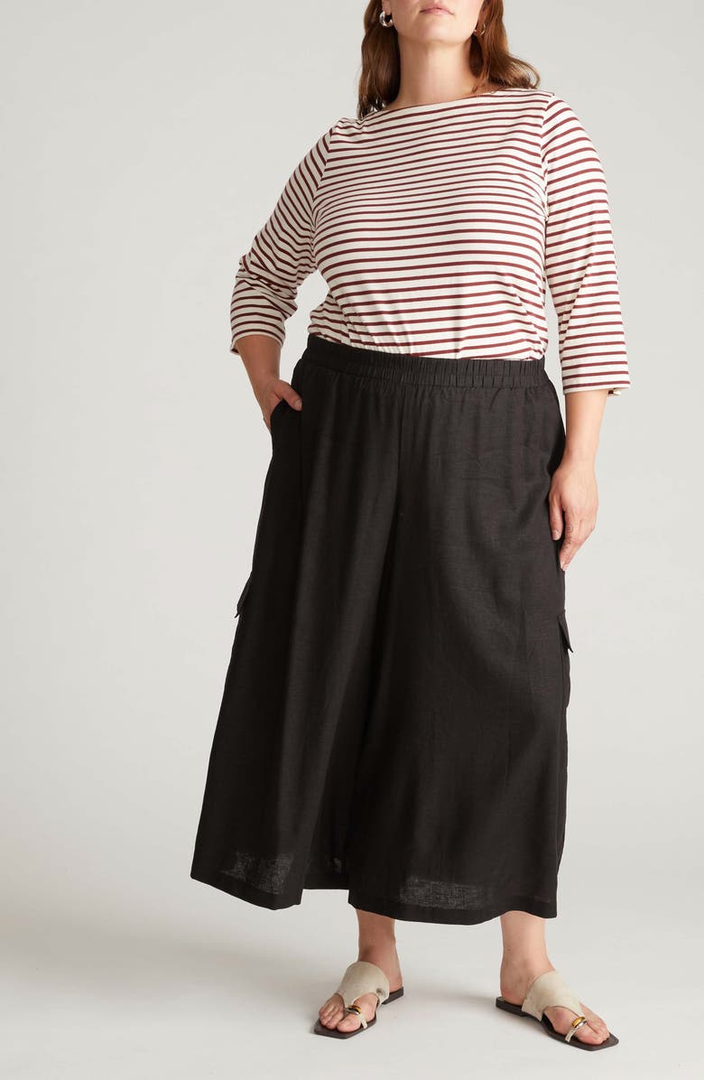 Universal Standard Crop Palazzo Cargo Pants, Alternate, color, 