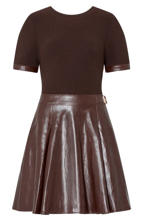 Devyn Mixed Media Minidress