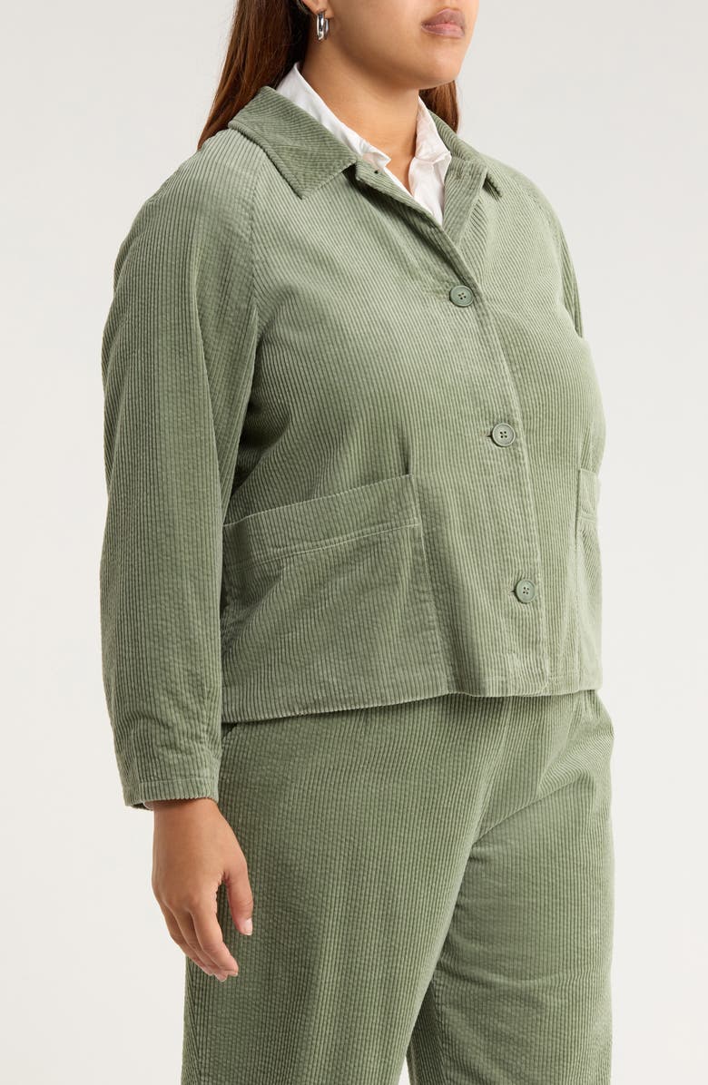 Seasalt Cornwall Ocean Mist Organic Cotton Chore Jacket, Alternate, color, Dusky Green