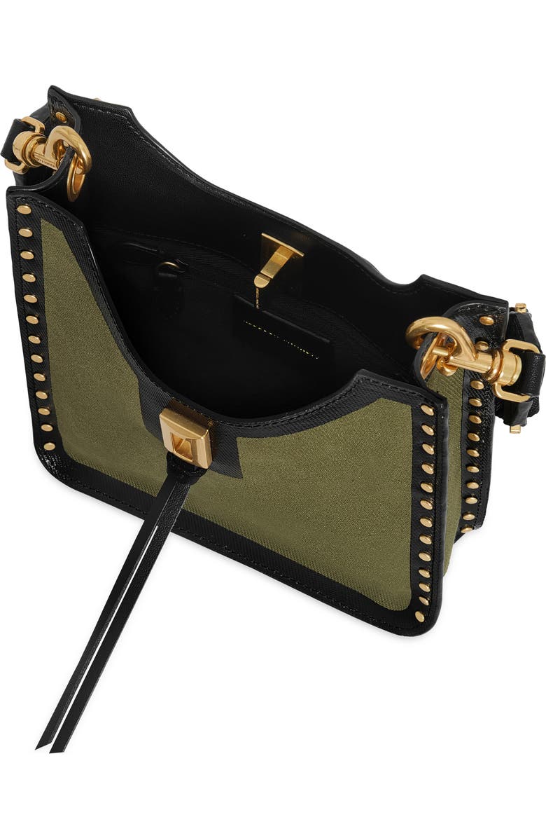 Rebecca Minkoff Small Darren North/South Canvas & Leather Crossbody Bag, Alternate, color,