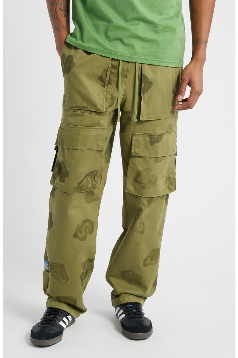 BB Conceal Cotton Herringbone Cargo Pants, Main, color, LODEN GREEN