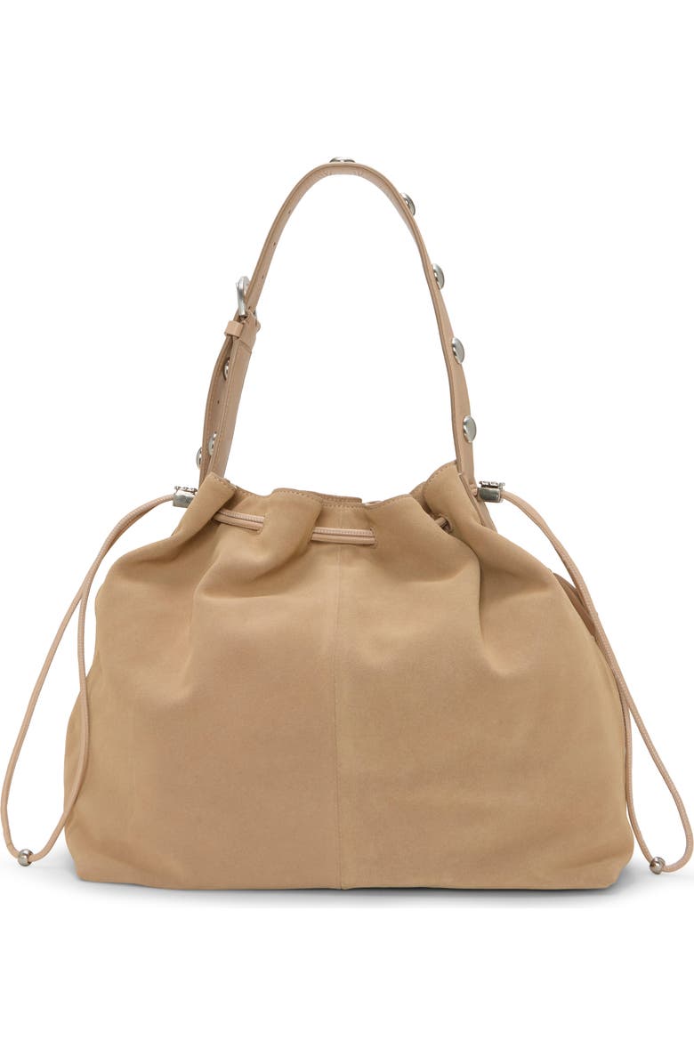 Vince Camuto Pippa Leather Bucket Bag, Main, color, Medium Brown