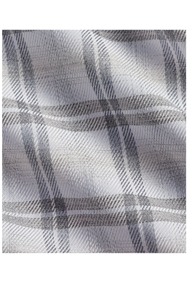 Melange Check Pima Cotton Sport Shirt, Alternate, color, HEATHER GREY