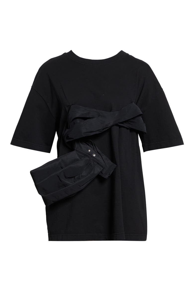 Taffeta Knot T-Shirt, Alternate, color, WASHED BLACK