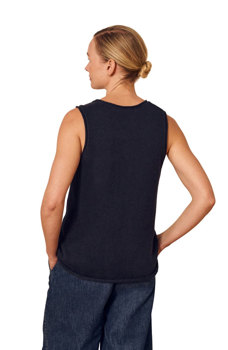Celtic & Co. Scoop Neck Knitted Tank Top, Alternate, color, Navy