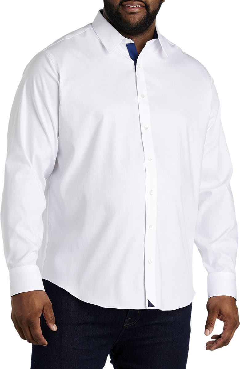 Untuckit Fit by Dxl Big & Tall Las Cases Special Sport Shirt, Alternate, color, White