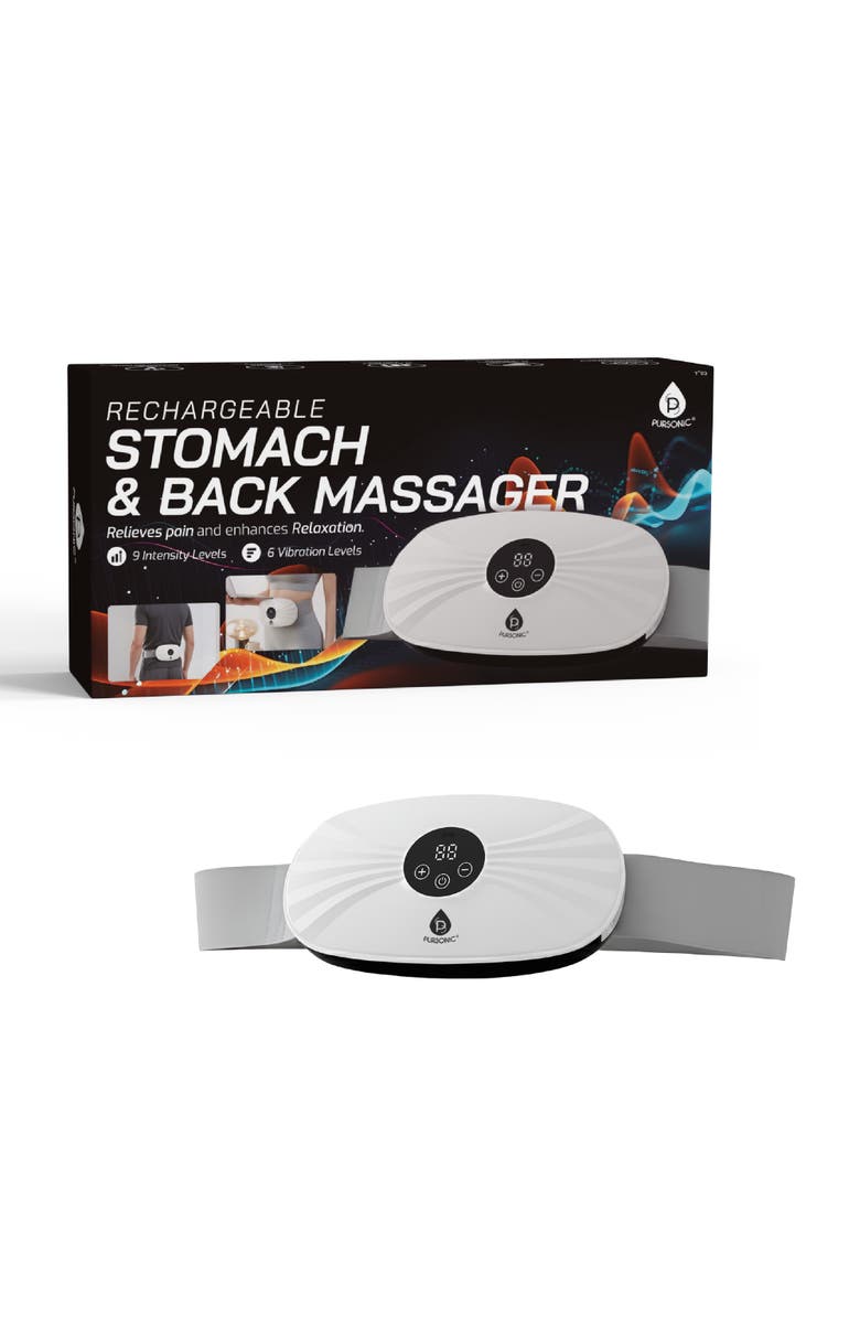 PURSONIC Stomach & Back Massager, Main, color, White
