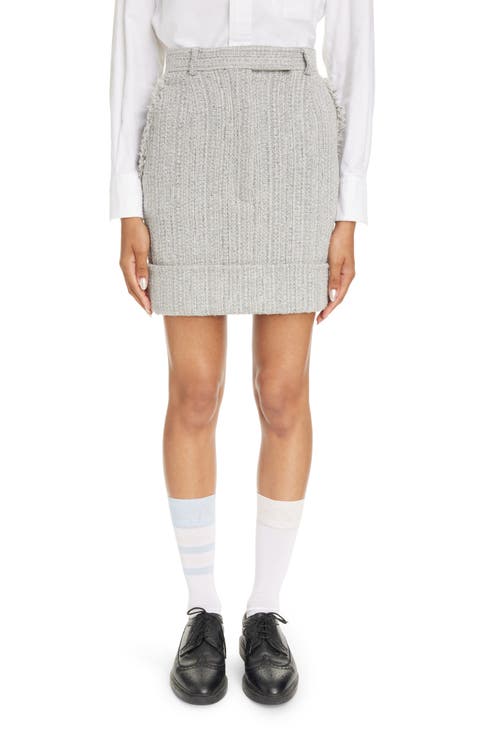 スカート THOM BROWNE Woman Skirt White FKK139AY5502 100 THOM BROWNE Women Skirts FKK139AY5502 100 WHITE (THOM BROWNE