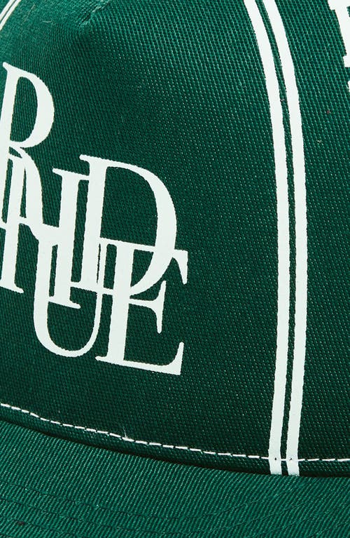 Rhude Collegiate Scramble Trucker Hat In Green