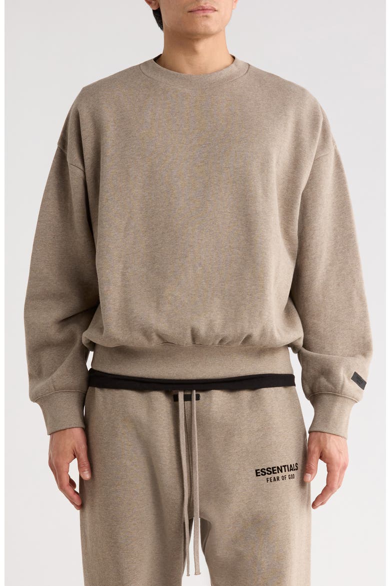 Classic Fit Fleece Crewneck Sweatshirt, Alternate, color, HOMESTEAD HEATHER