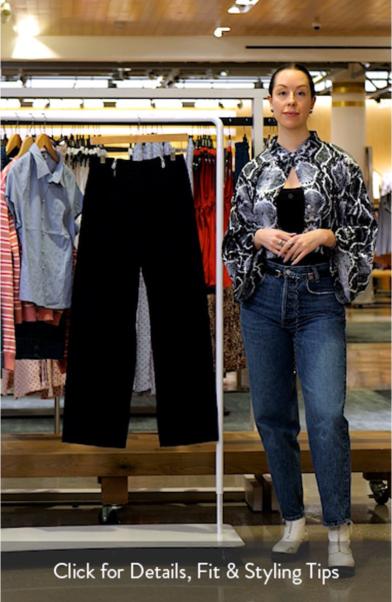 Double Zipper Wide Leg Velvet Pants, sales video thumbnail