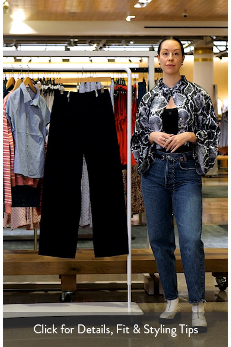 Double Zipper Wide Leg Velvet Pants video