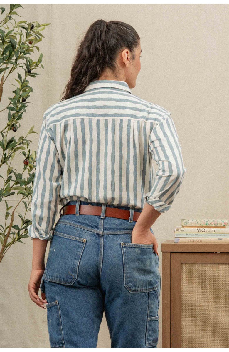 Bridge & Burn Haley Shirt, Alternate, color, Beach Stripe