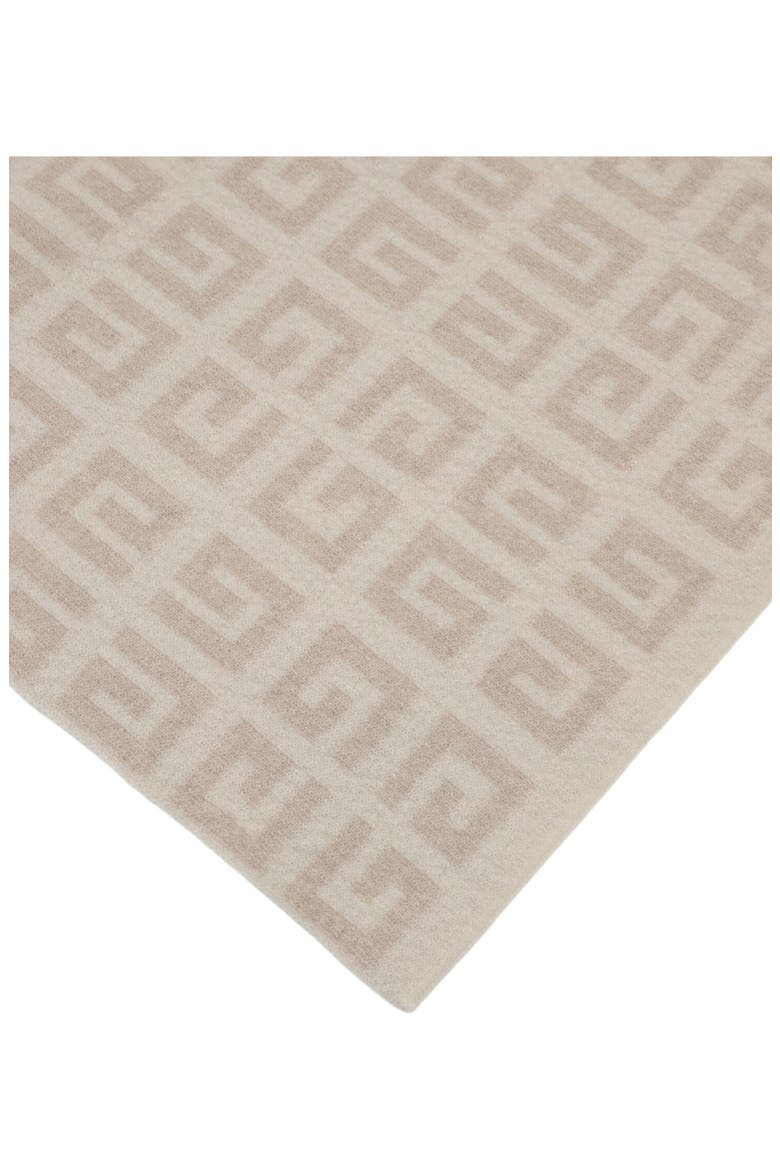 4G Reversible Wool & Cashmere Blend Scarf, Alternate, color, ECRU WHITE