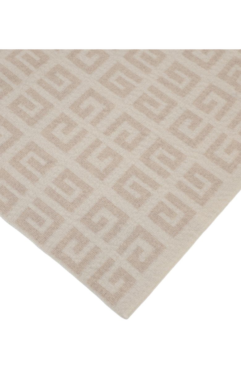 Givenchy 4G Reversible Wool & Cashmere Blend Scarf, Alternate, color, Ecru White