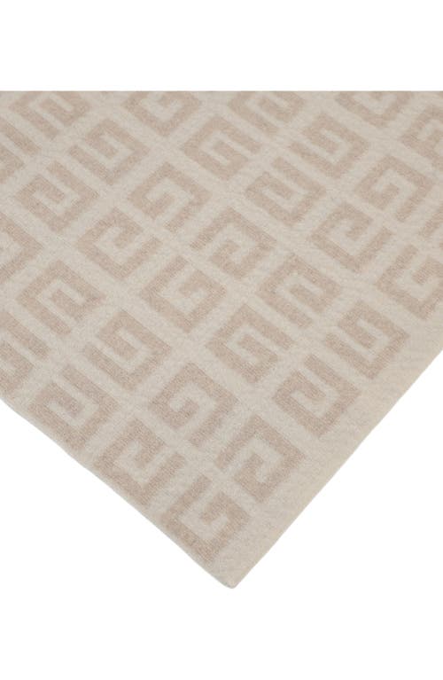 Givenchy 4g Reversible Wool & Cashmere Blend Scarf In Gray