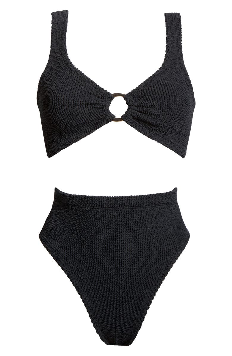 Hunza G Nadine Two-Piece Swimsuit, Alternate, color, Black