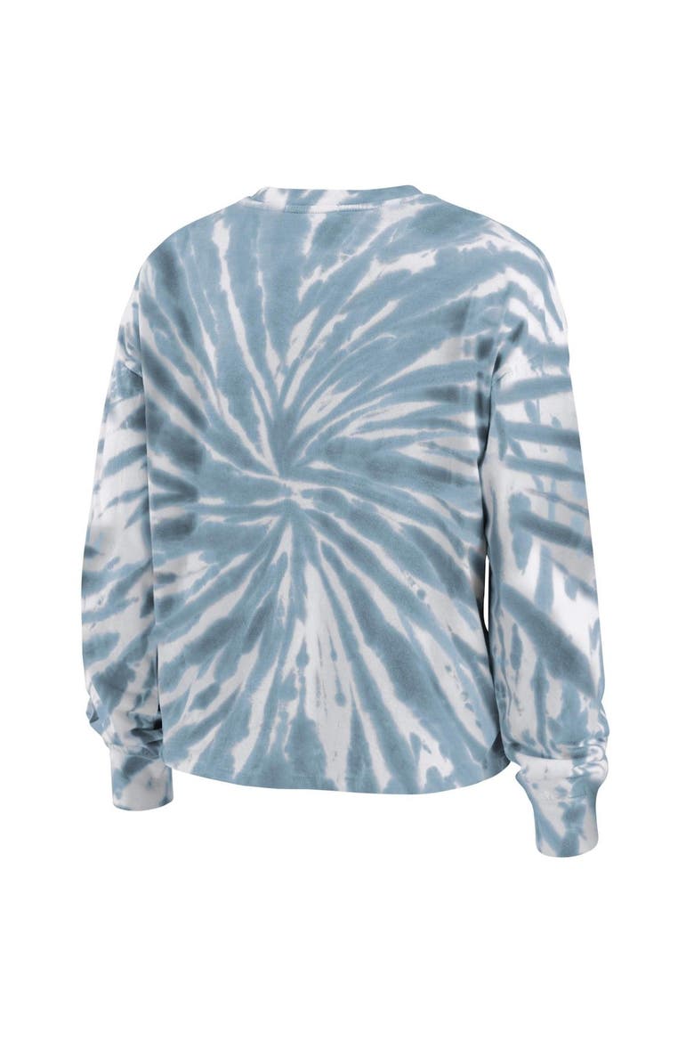 Women's WEAR by Erin Andrews Carolina Blue North Carolina Tar Heels Tie-Dye Long Sleeve T-Shirt, Alternate, color, Light Blue