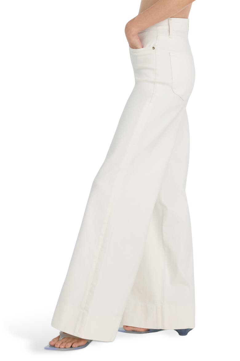 Good Waist High Waist Wide Leg Palazzo Jeans, Alternate, color, COTTON WHITE