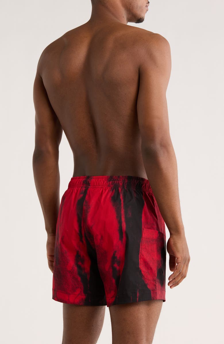 BOSS Myst Swim Trunks, Alternate, color, Open Red