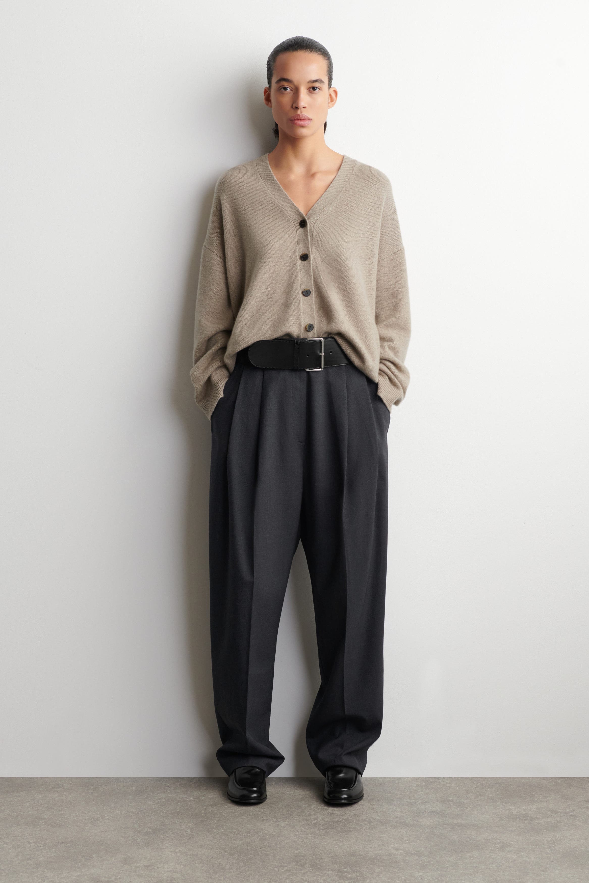 Cashmere V-Neck Cardigan - image 2
