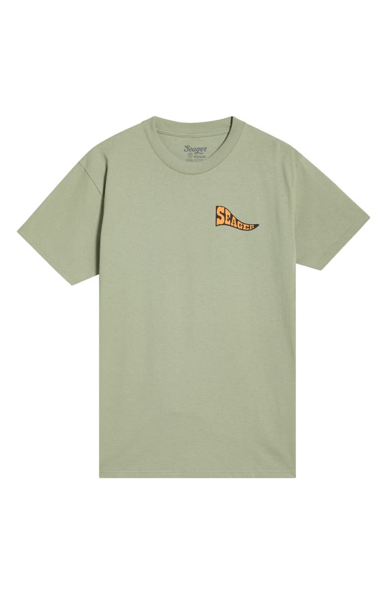 Seager Co Long Ride Cotton Graphic T-Shirt, Main, color, Desert Green