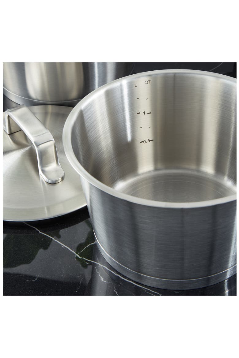 Dina Meta 10-Piece Cookware Set, Alternate, color, SILVER