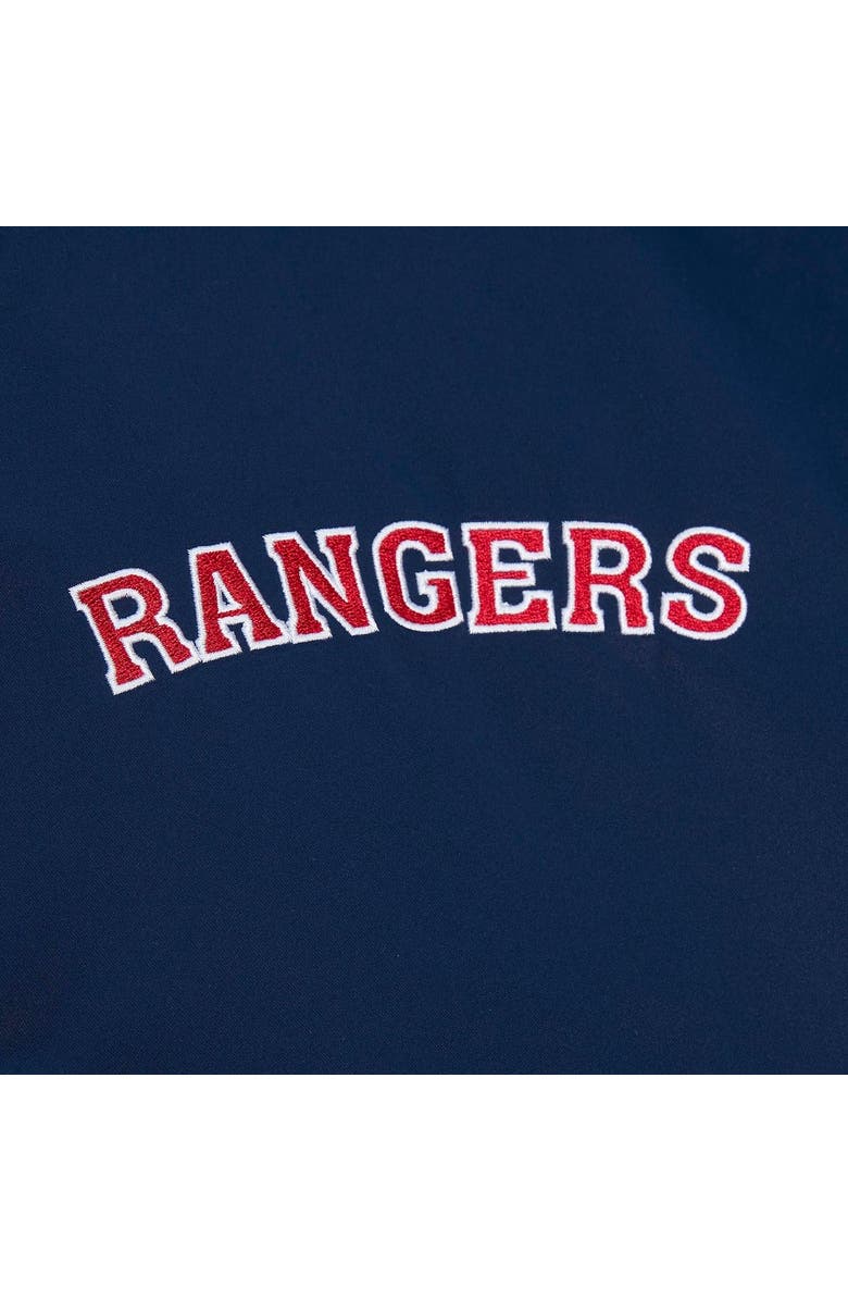 Mitchell & Ness Men's Mitchell & Ness Navy New York Rangers Heavyweight Satin Full-Snap Jacket, Alternate, color, 
