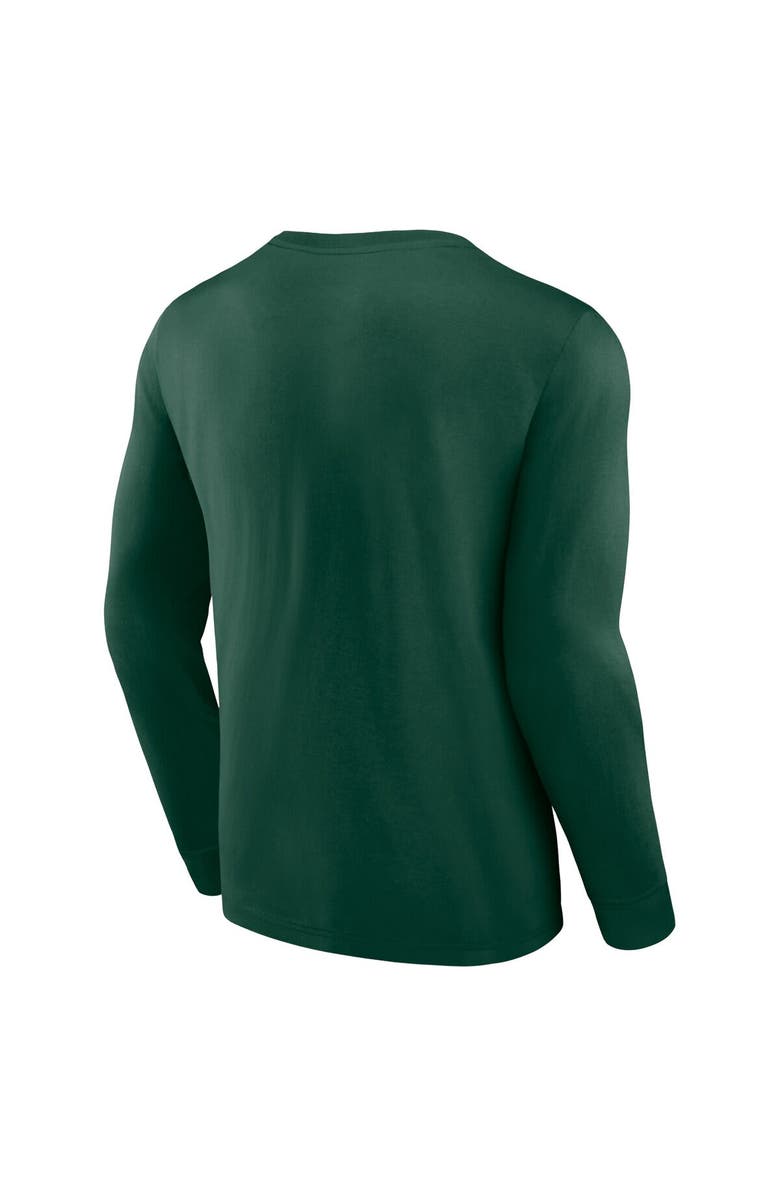 FANATICS Men's Fanatics Branded Hunter Green Milwaukee Bucks Baseline Long Sleeve T-Shirt, Alternate, color, Hunter Green