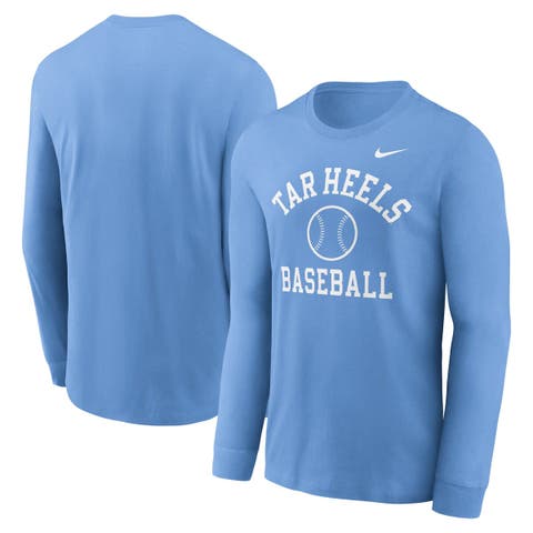 Men's Nike Carolina Blue North Carolina Tar Heels Essential Baseball Arch Long Sleeve T-Shirt