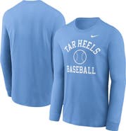 Nike Men's Nike Carolina Blue North Carolina Tar Heels Essential Baseball Arch Long Sleeve T-Shirt