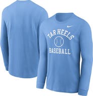 Nike Men's Nike Carolina Blue North Carolina Tar Heels Essential Baseball Arch Long Sleeve T-Shirt