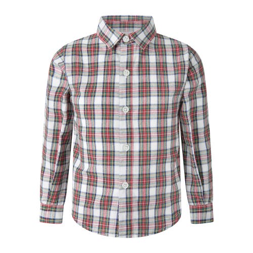 Rachel Riley Kids'  Ivory Tartan Shirt In Multi