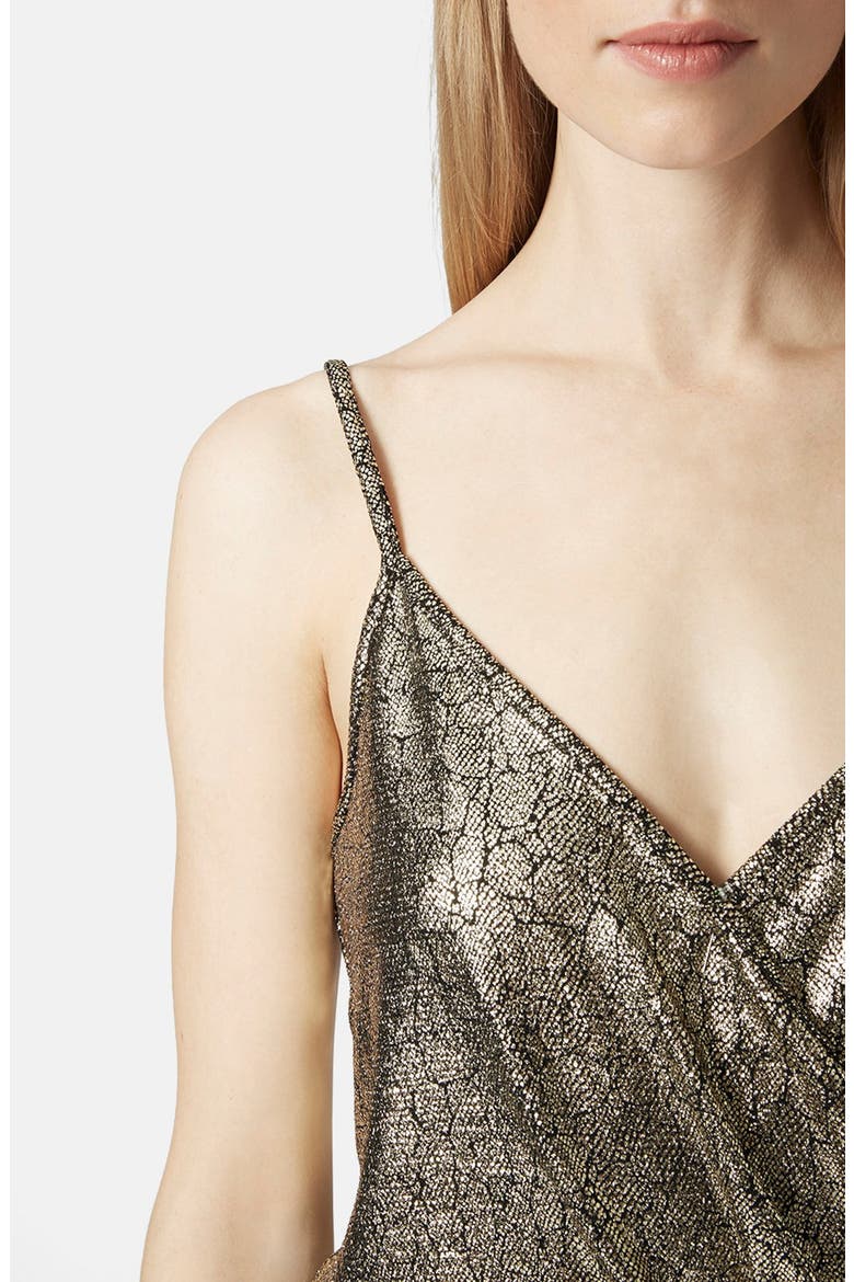 Metallic Snakeskin Jumpsuit, Alternate, color, GOLD