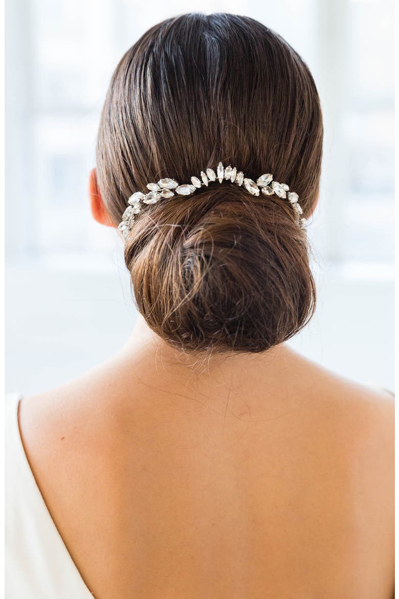 Zila Crystal Crown Comb, Alternate, color, GOLD