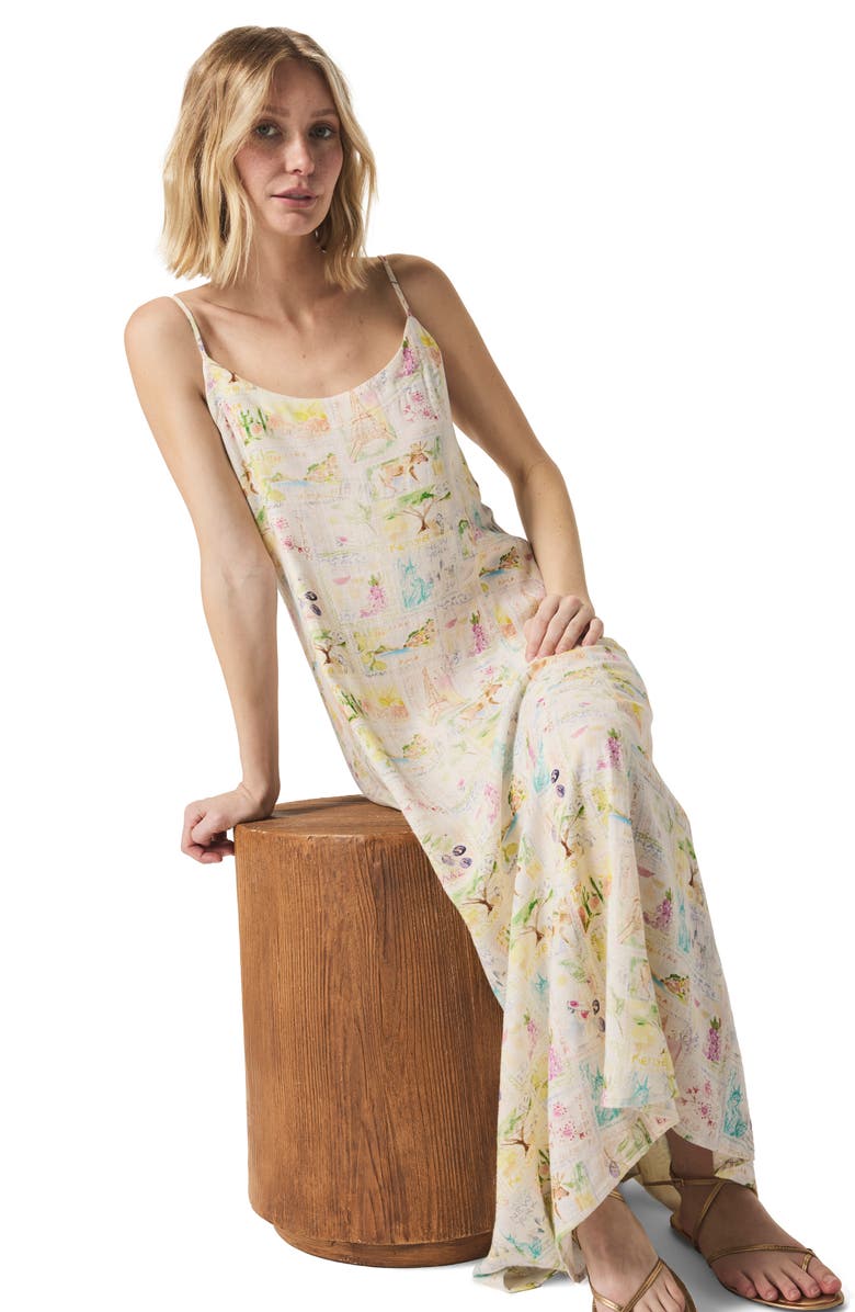 Splendid Coastal Postcard Sleeveless Maxi Dress, Alternate, color,