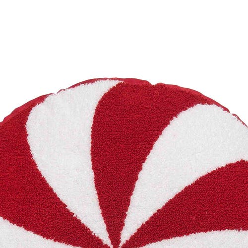 C & F Home C&f Home Peppermint Shaped Pillow In Red
