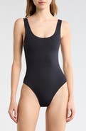 LEFT ON FRIDAY Double Scoop One-Piece Swimsuit