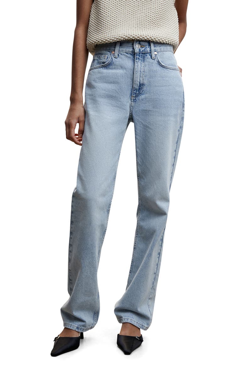 Straight Leg Jeans, Main, color, LIGHT BLUE