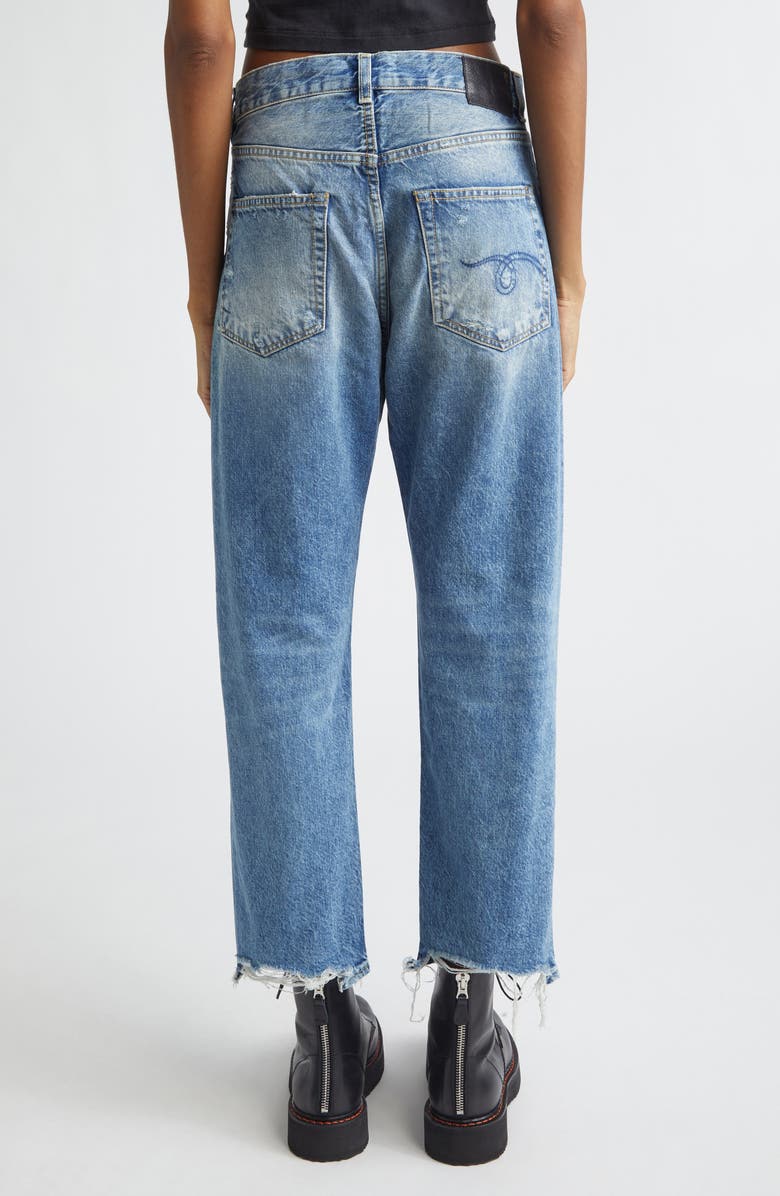 R13 Distressed Boyfriend Jeans, Alternate, color, Bain W Rips