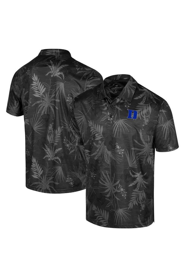 Men's Colosseum  Black Duke Blue Devils Palms Team Polo, Main, color, Black
