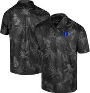 COLOSSEUM Men's Colosseum  Black Duke Blue Devils Palms Team Polo