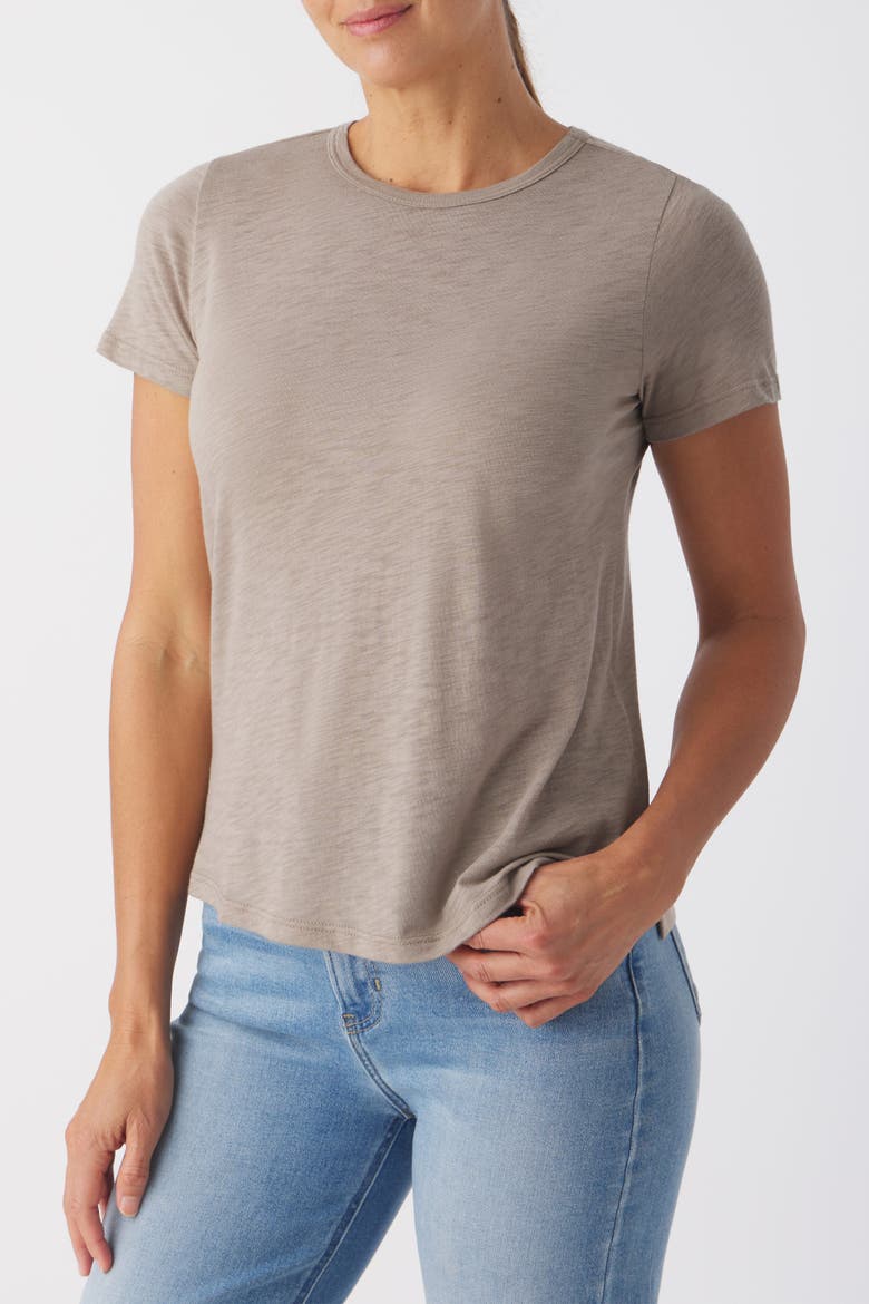 Icon Slub Jersey Crew Neck T-Shirt, Main, color, Sand