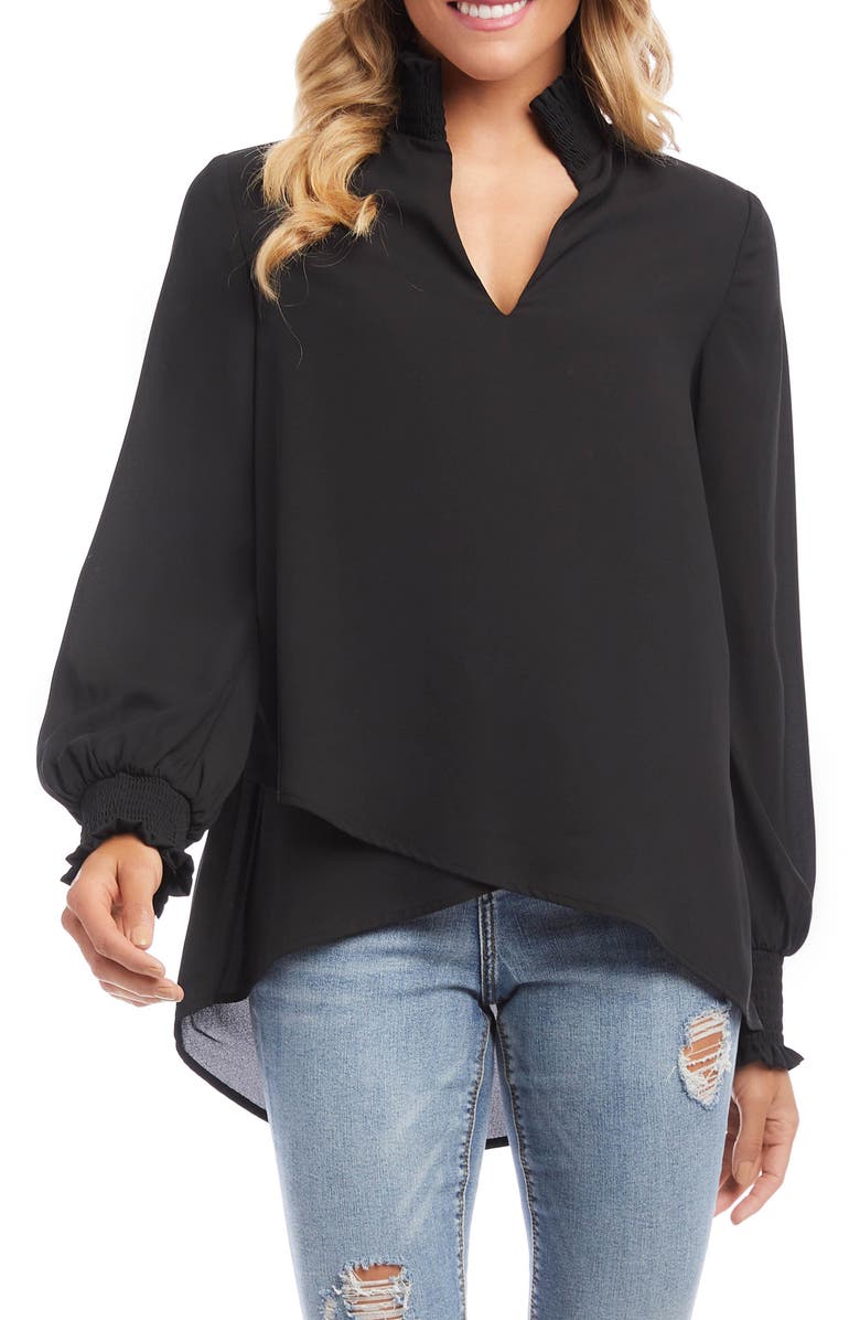 Karen Kane Smocked Crossover Top, Main, color,