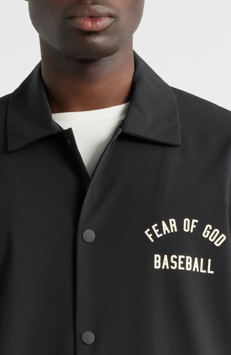 Fear of God Essentials x MLB Coach's Jacket, Alternate, color, Black