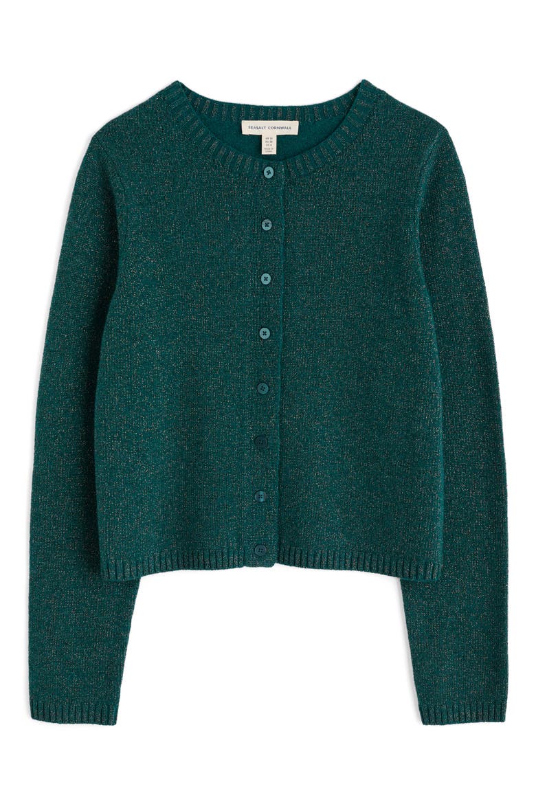 Tern Tide Sparkle Merino Wool Blend Cardigan, Alternate, color, KNIT MELANGE DARK WRECKAGE